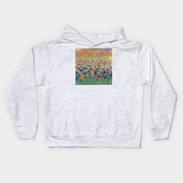 Field of Wildflowers Kids Hoodie by Sheila’s Studio